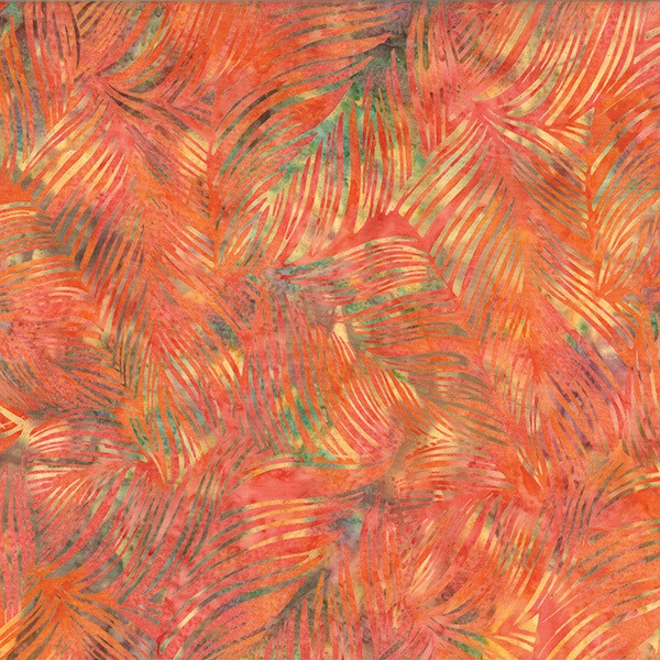 Batik Blattadern Orange