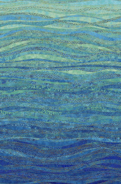 Stoff mit Wellenmuster aus der Ginkgo Garden Serie