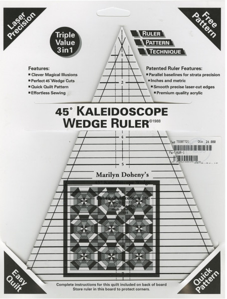 Dreieck Lineal 45 Grad, 8,5 inch/ Kaleidoscope Ruler