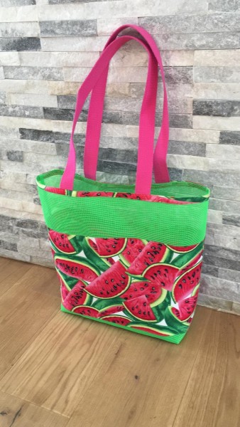 Tasche aus Vinylmesh mit Melonen
