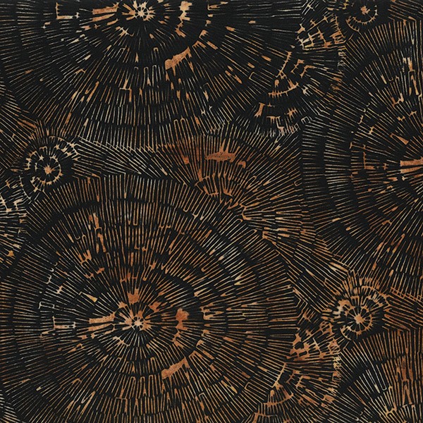 Batik Baumringe Schwarz-Braun