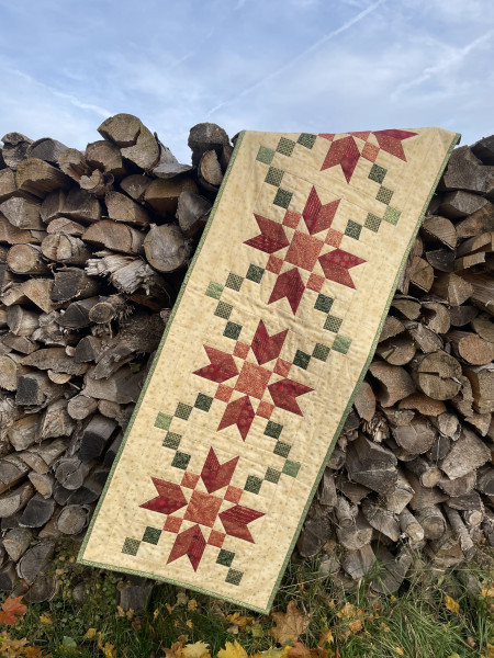 Materialpackung für Tischläufer " Weihnachtssterne" Gold