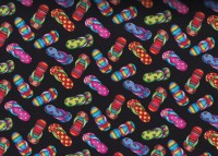 Black Flip-Flops/ Reststück 35 x 110 cm Black Flip-Flops/ Reststück 35 x 110 cm