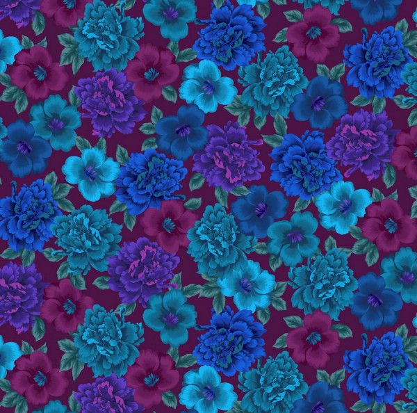Blue Medium Floral-Noble Menagerie