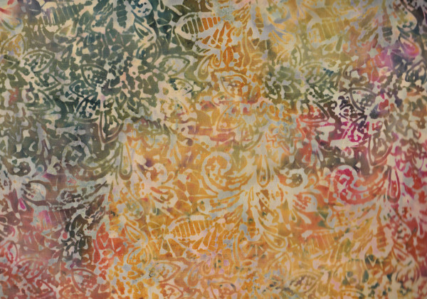 Batik Stoff in Multicolor