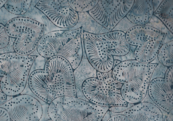 Batik in Blaugrau