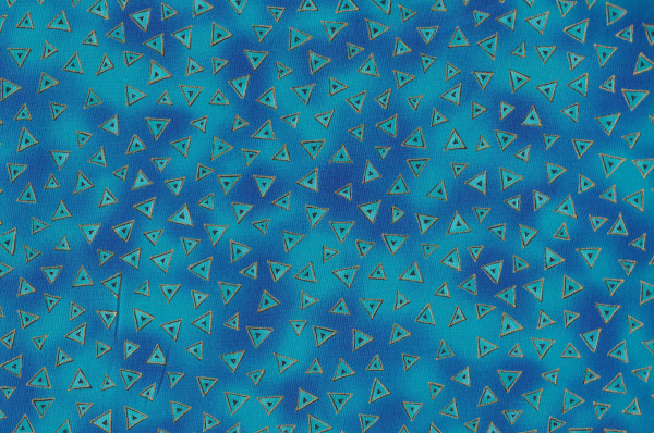Glitter Dark Aqua Triangle