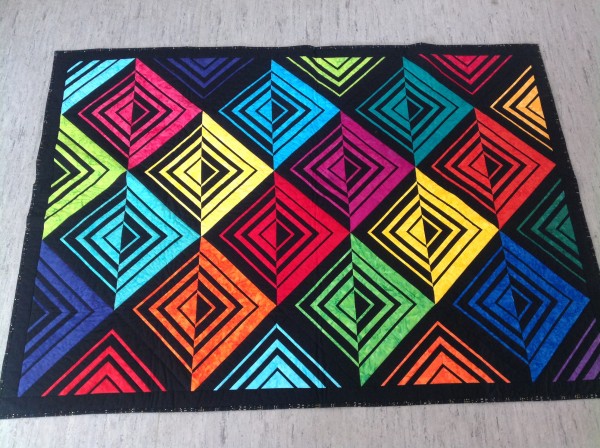 Decke "Sommer" Batikuni-Schwarz