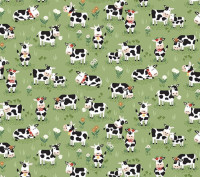 Kinderstoff mit Kühen. Kinderstoff mit Kühen.