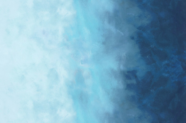 Verlaufstoff in Türkis-Blau/ Ocean-Himmelstoff