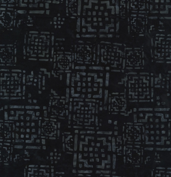 Schwarzer batikstoff mit grafischen Muster,schöner Hintergrund für Quilts