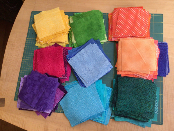 12,5 x 12,5 cm Bunte Quadrate 64 St.