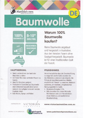 Vlies-Matilda´s own Baumwollvlies