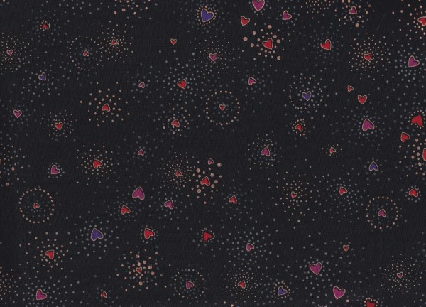 Black metallic heart