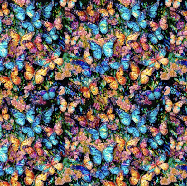 Gigi in the garden-Butterflies