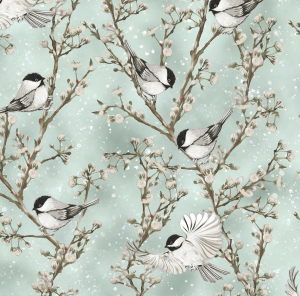 Cotton and Pine-Seafoam/ Silver