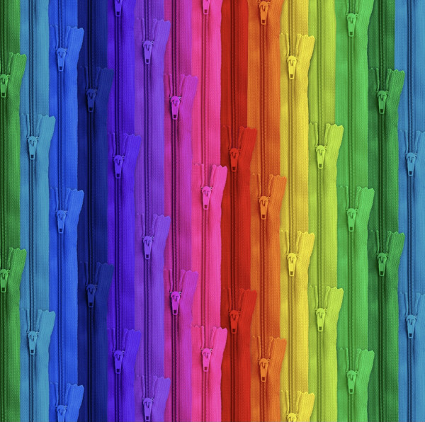 Stoff mit Reißverschlüssen Motiv, Tolle Farben, Ausergewöhnliche Muster. Stoffe mit Nähmotiven