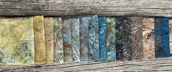 Gemusterte Batik Stoffe, FQ Päckchen " Canyon"