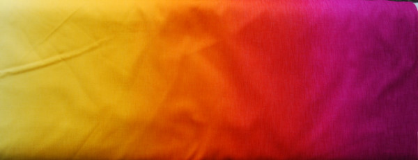 Farbverlaufstoff in Pink-Orange-Gelb. Ombre Fabrics