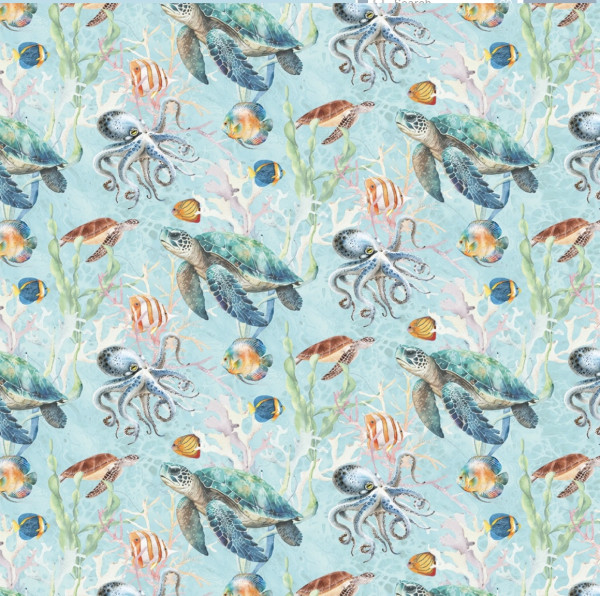 Schildkröten Blau/ Under the sea