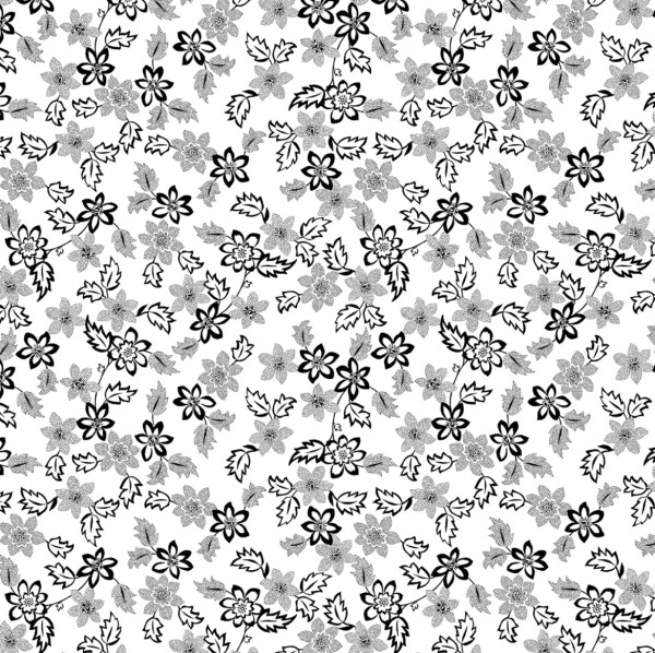 Weiß mit Blumen