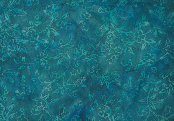 Batikstoff in Petrol