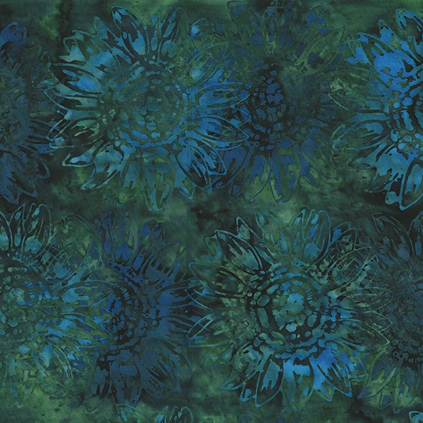 Batik Blumen Grün