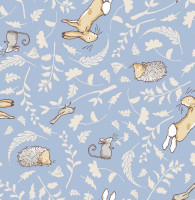 Stoff mit Waldtieren design Anita Jeram, Serie Wie lieb ich dich habe Stoff mit Waldtieren design Anita Jeram, Serie Wie lieb ich dich habe