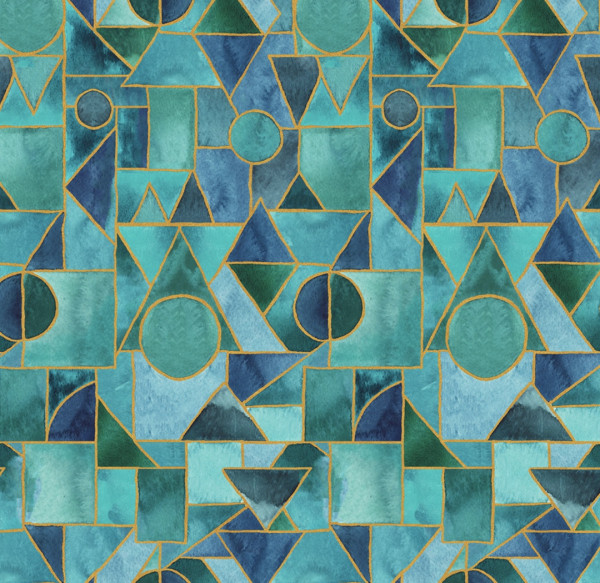 Stoff mit grafischen Muster von Ebb & Flow Fabric von Essoldodesign, Ebb & Flow Fabrics