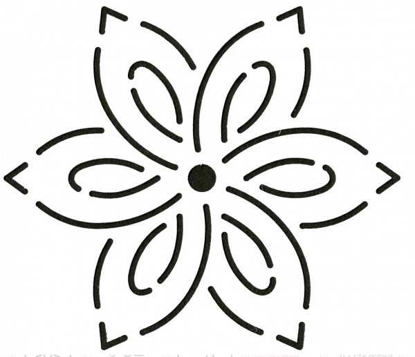 Quilt-Schablonen Small Flower 4"