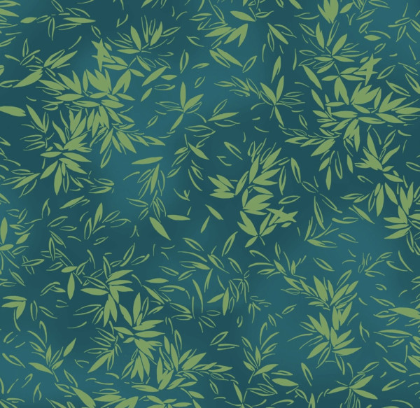 Koi Pond-Bamboo Leavs