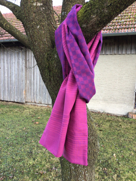 Schal Lila-Pink/ Materialpackung