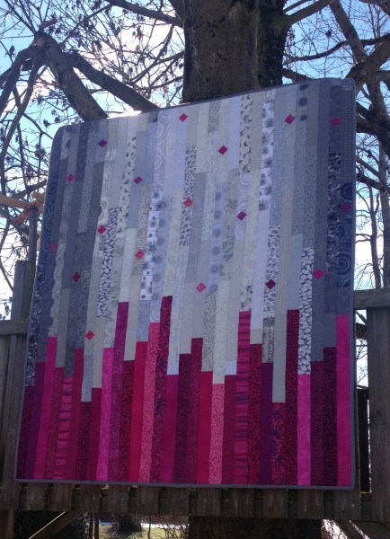 Patchworkdecke "Streifenlook"