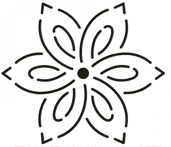 Quilt-Schablonen 4" Block Small Flower