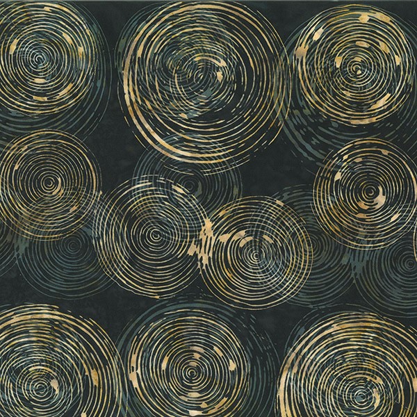 Batik Braun-Schwarz- Kreise